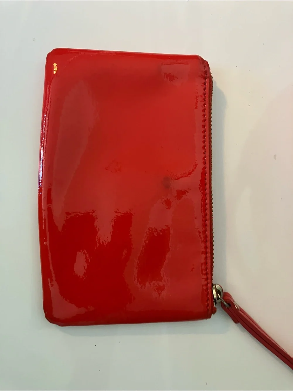KATE SPADE New York Pretty Penny Bright Red Glossy Patent Leather Bag w/ Pouch